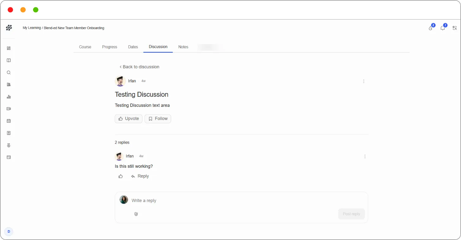 An open post showing Upvote, Follow, replies and the Write a reply box