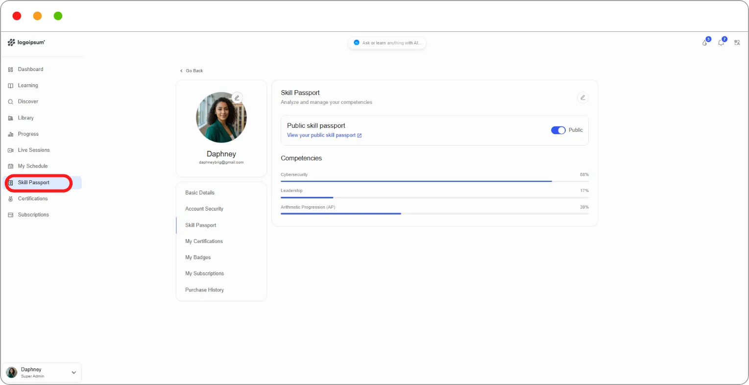 How to manage your Skill Passport screenshot 43