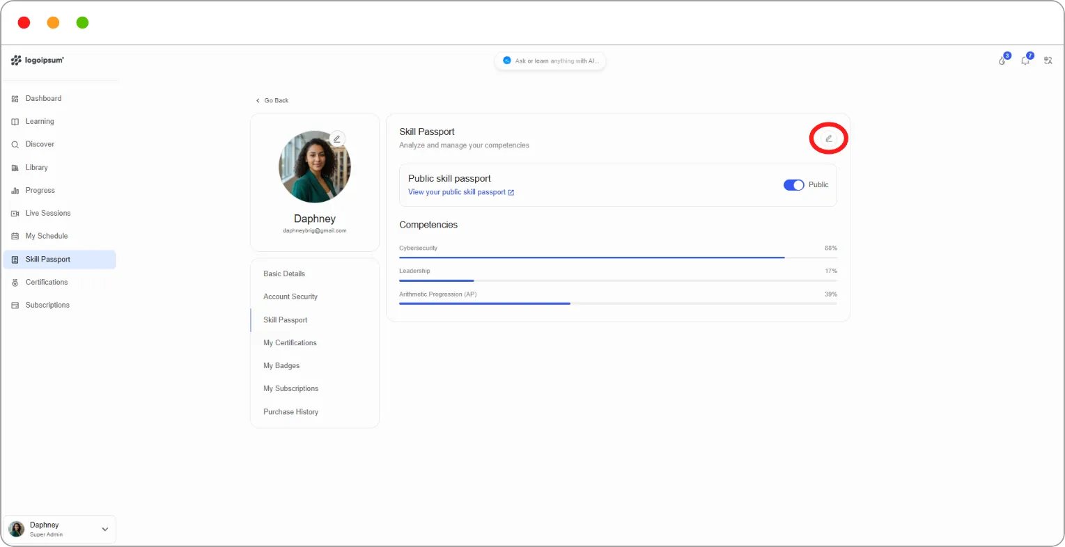 How to manage your Skill Passport screenshot 45