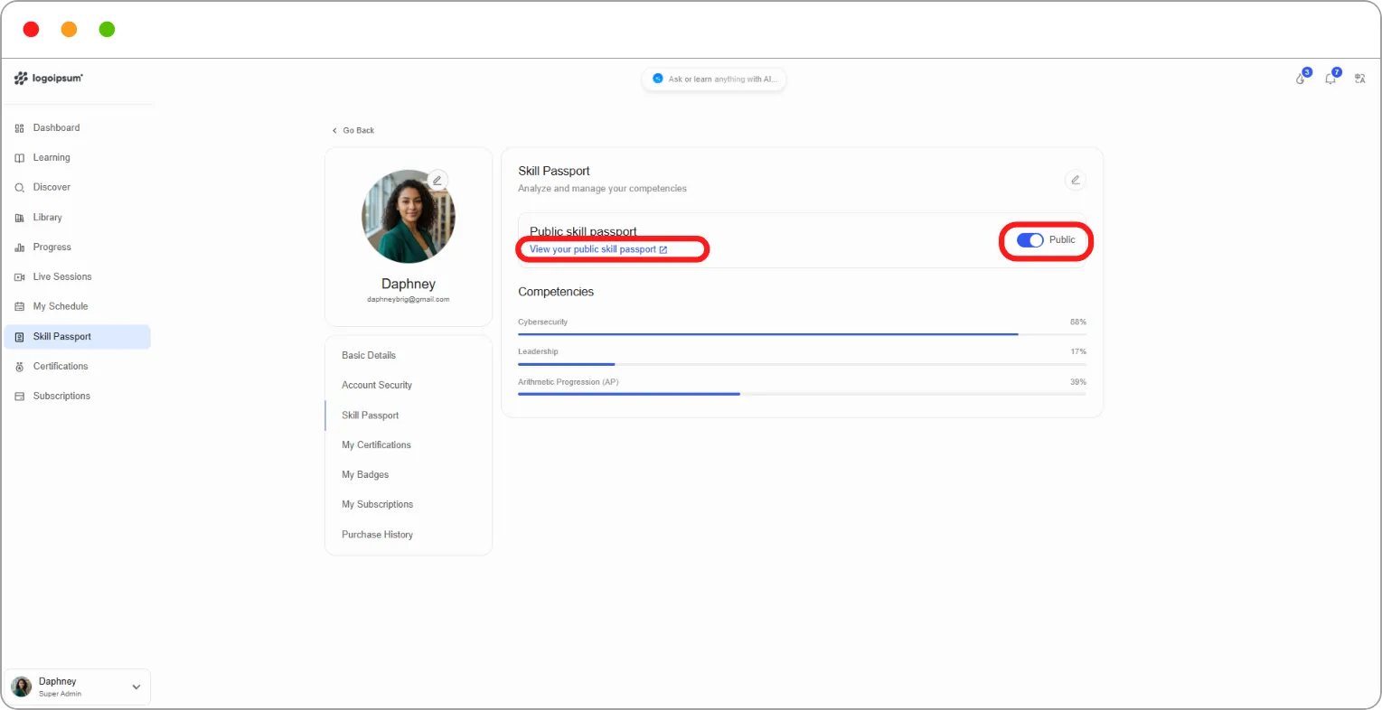 How to manage your Skill Passport screenshot 49
