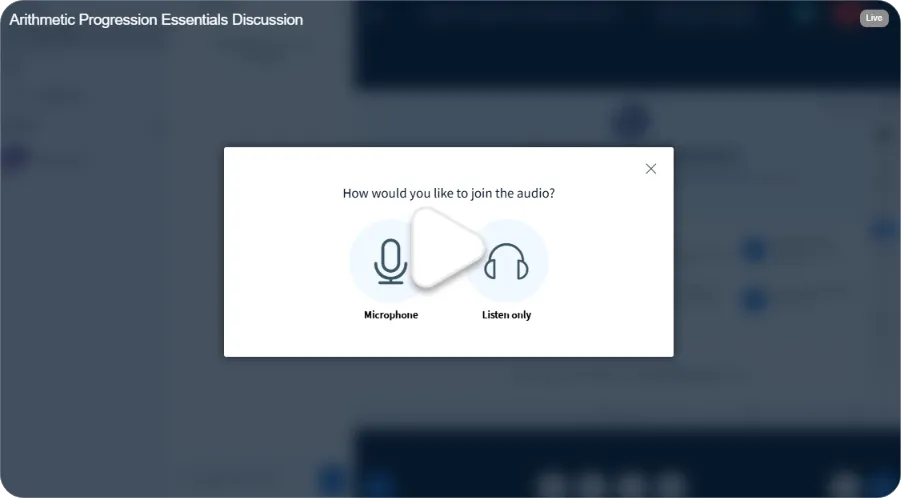 How would you like to join the audio? window with Microphone and Listen only