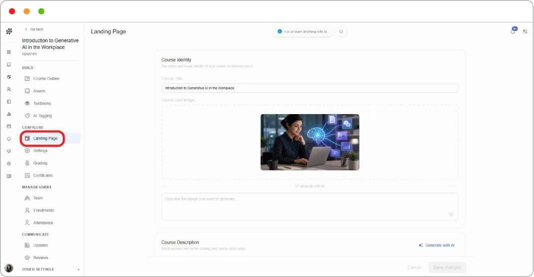 Advanced Course Configuration screenshot 158
