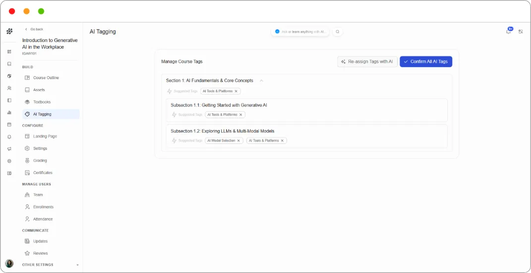 Advanced Course Configuration screenshot 163