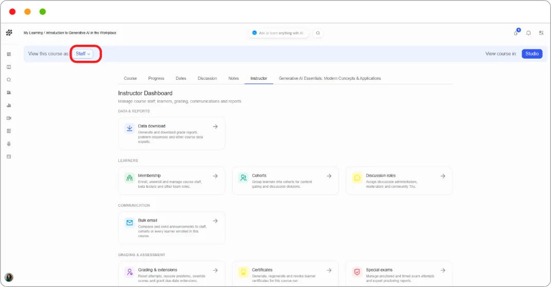Instructor Dashboard