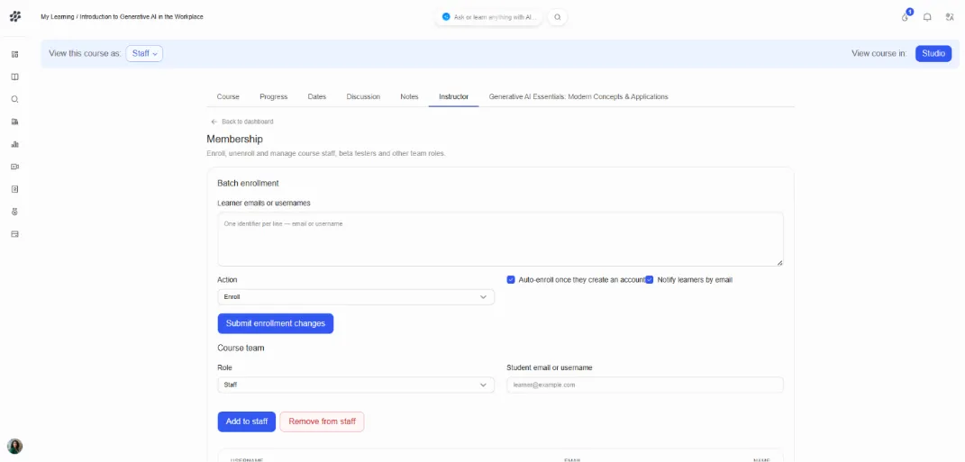 Advanced Course Configuration screenshot 181