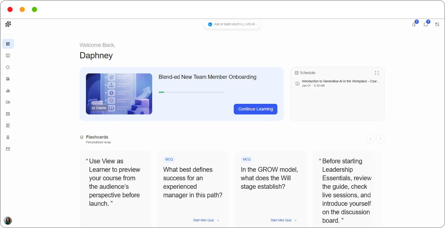 Learner Dashboard