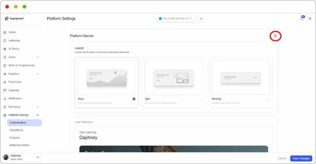 How to set up your platform banner screenshot 15